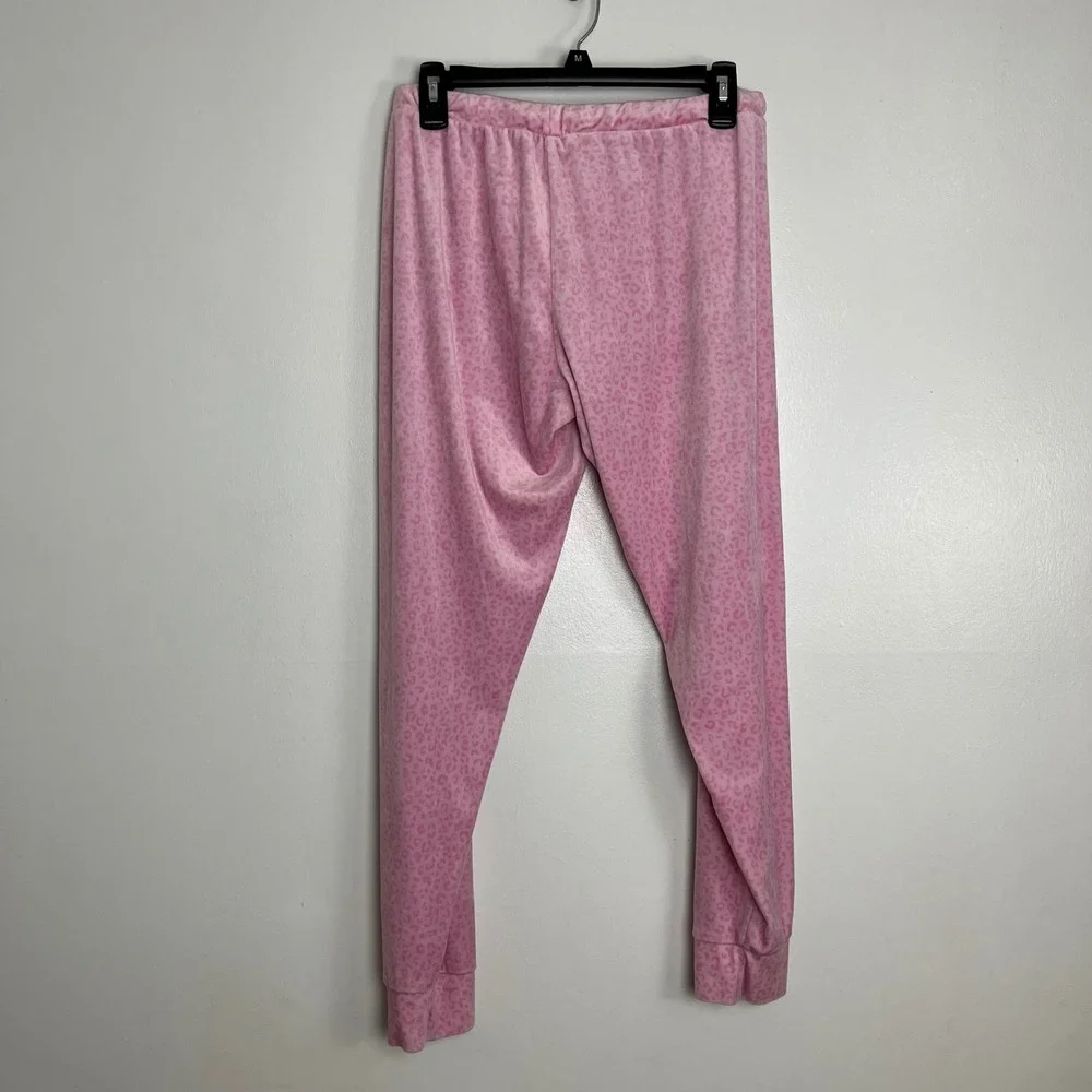 Y2K Juicy Couture Pink Leopard Print Velour Rhinestone Jogger Sweat‎ Set L